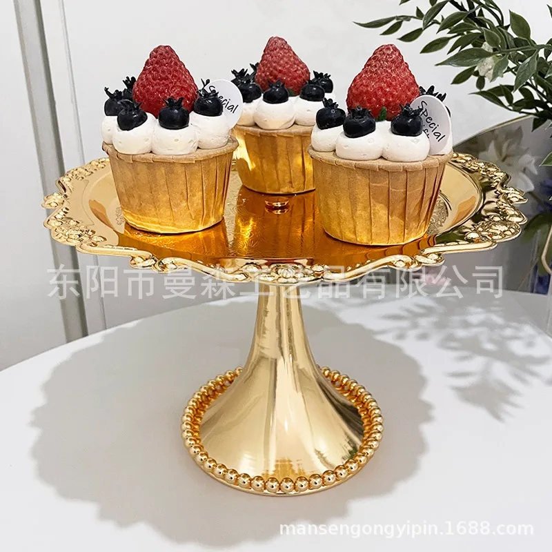 European metal cake plate wedding party dessert table props dim sum hie home decoration ornament