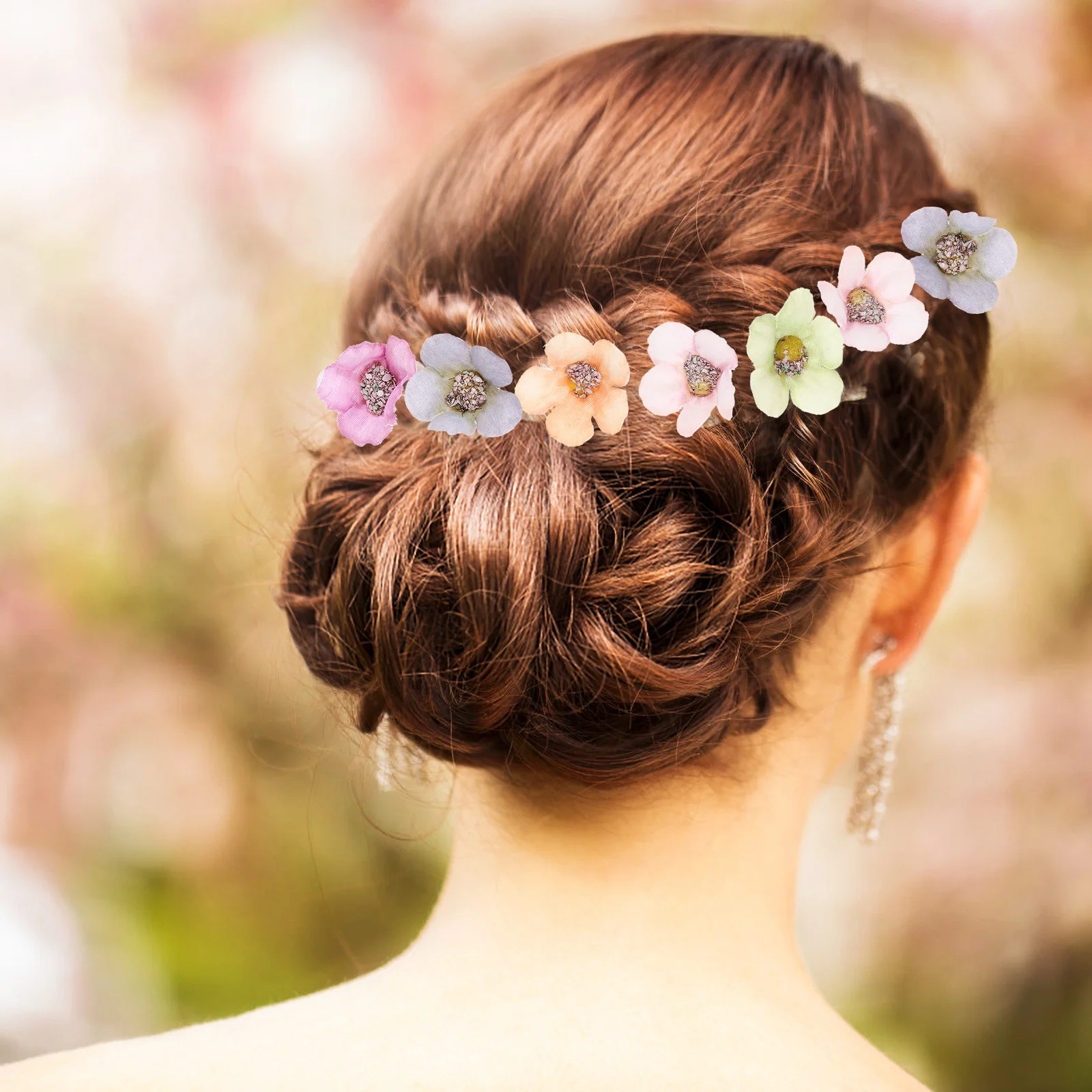 

200Pcs Mini Artificial Multicolor Daisy Flowers for DIY Crafts Wedding Decor Flower Wreath Accessories Mini Fake Flowers