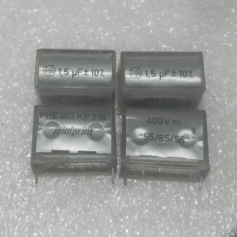 5PCS/LOT  400V 1.5UF 155K PHE403KF715 Transparent Shell Polyester Film Capacitor