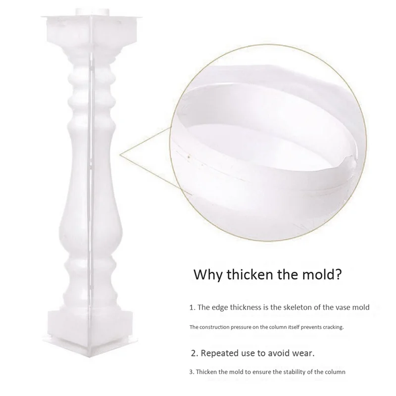 

【Flash Sale】6X Roman Column Mold Balcony Garden Pool Fence Cement Railing Plaster Concrete Mold Column Mold Guardrail Building