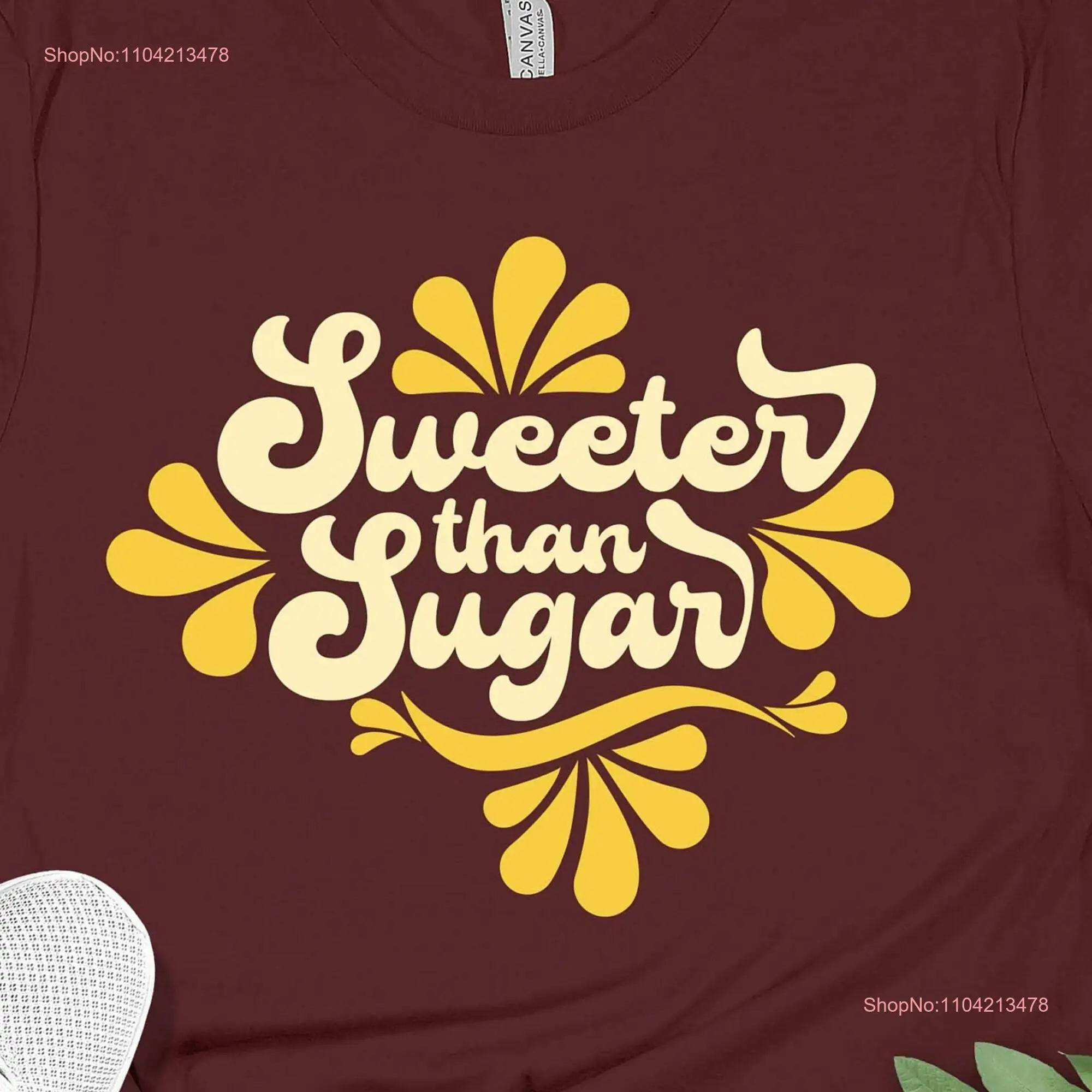 Pretty T shirt SWEETER THAN SUGAR Girlfriend Sweet Lover Cute Extrovert Trendy Funny Women's Present