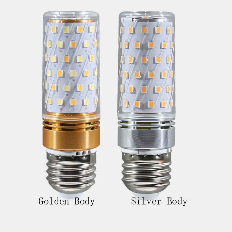 1pc 110v 220v Bright LED Corn Bulb 3000k 4000k 4500k 6000k Two Three Color Change Crystal Chandelier Replace 150w Halogen Light