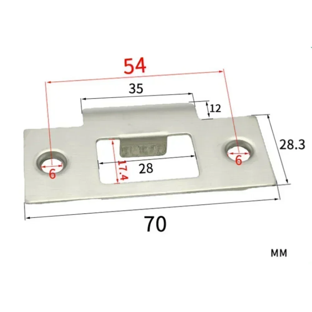 Deadbolt Cover Latches Plate Door Lock Latch Guide Plate With Screws For Garage Deadbolt Cover Plate Door Latch Fitting Hardware