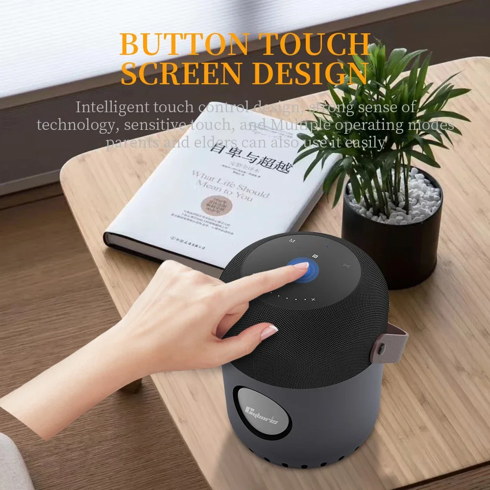 Neuer 100 W kabelloser tragbarer Lautsprecher-Subwoofer mit Touchpanel-Taste, RGB-LED-Licht, tiefer Bass, 360° umgebender Ton, TWS, TF-Karte, U