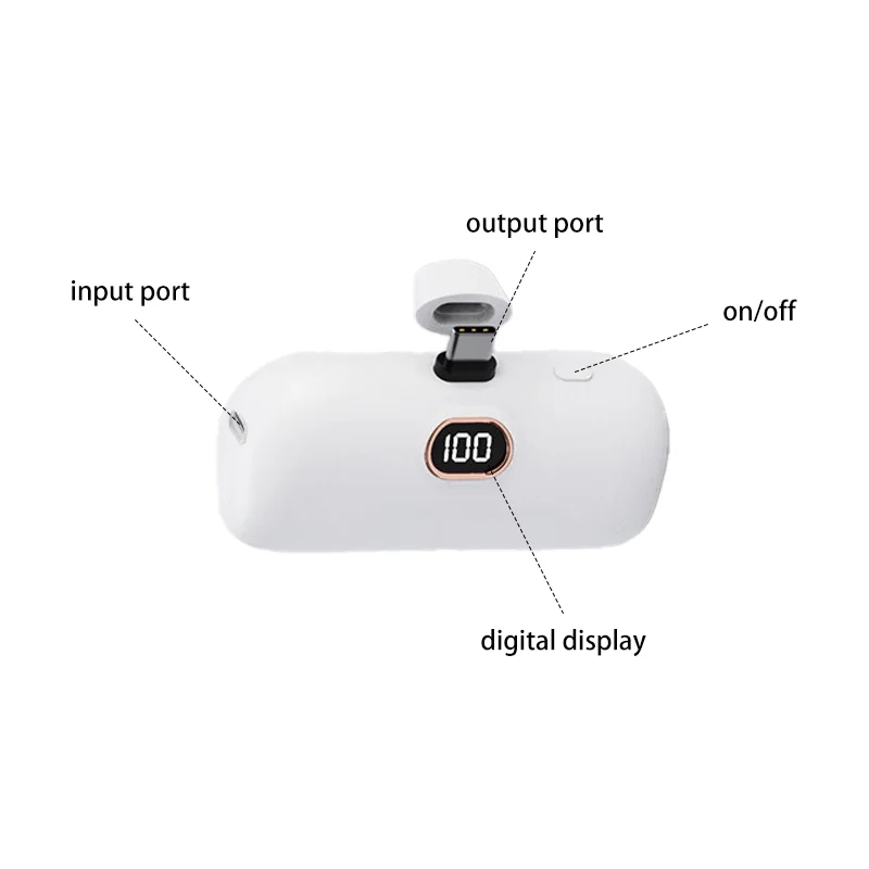 5000mAh15WPower Bank - portable with innovative  charging, universal compatibility, and reliable outdoor emergency power re