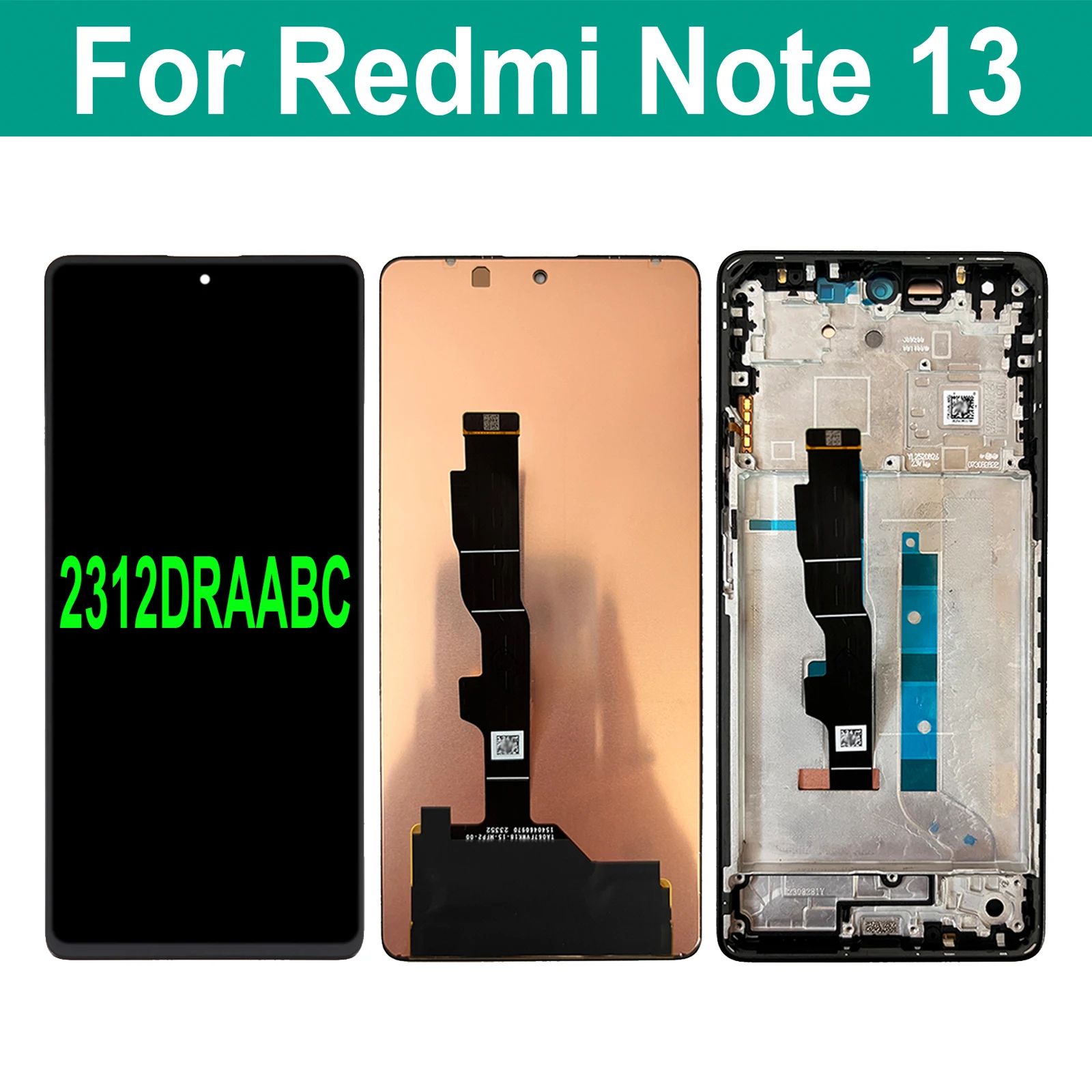 

AMOLED For Xiaomi Redmi Note 13 5G LCD Display Touch Screen Replacement Digitizer Assembly