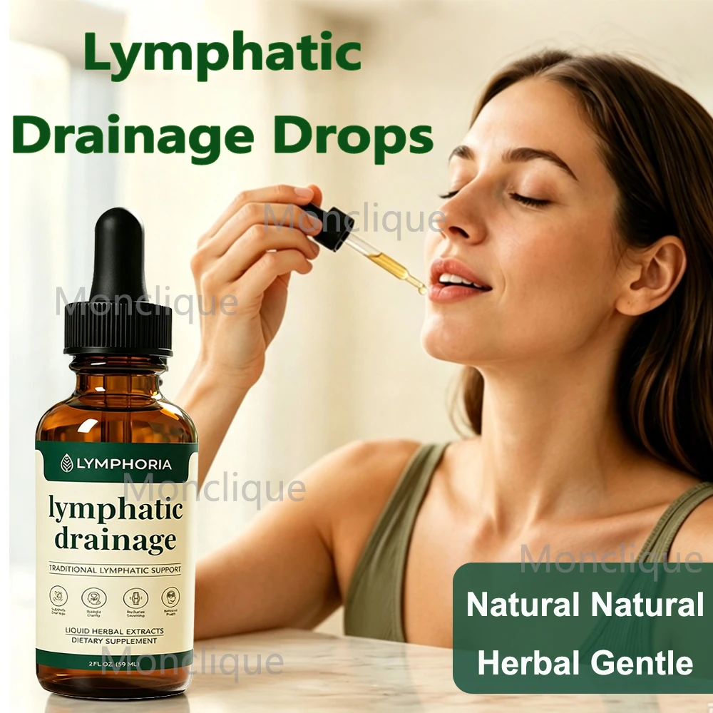 60ml Lymphatic Drainage Drops Natural Herbal Formula Toxin Elimination Swelling Relief Lymph Support Liquid