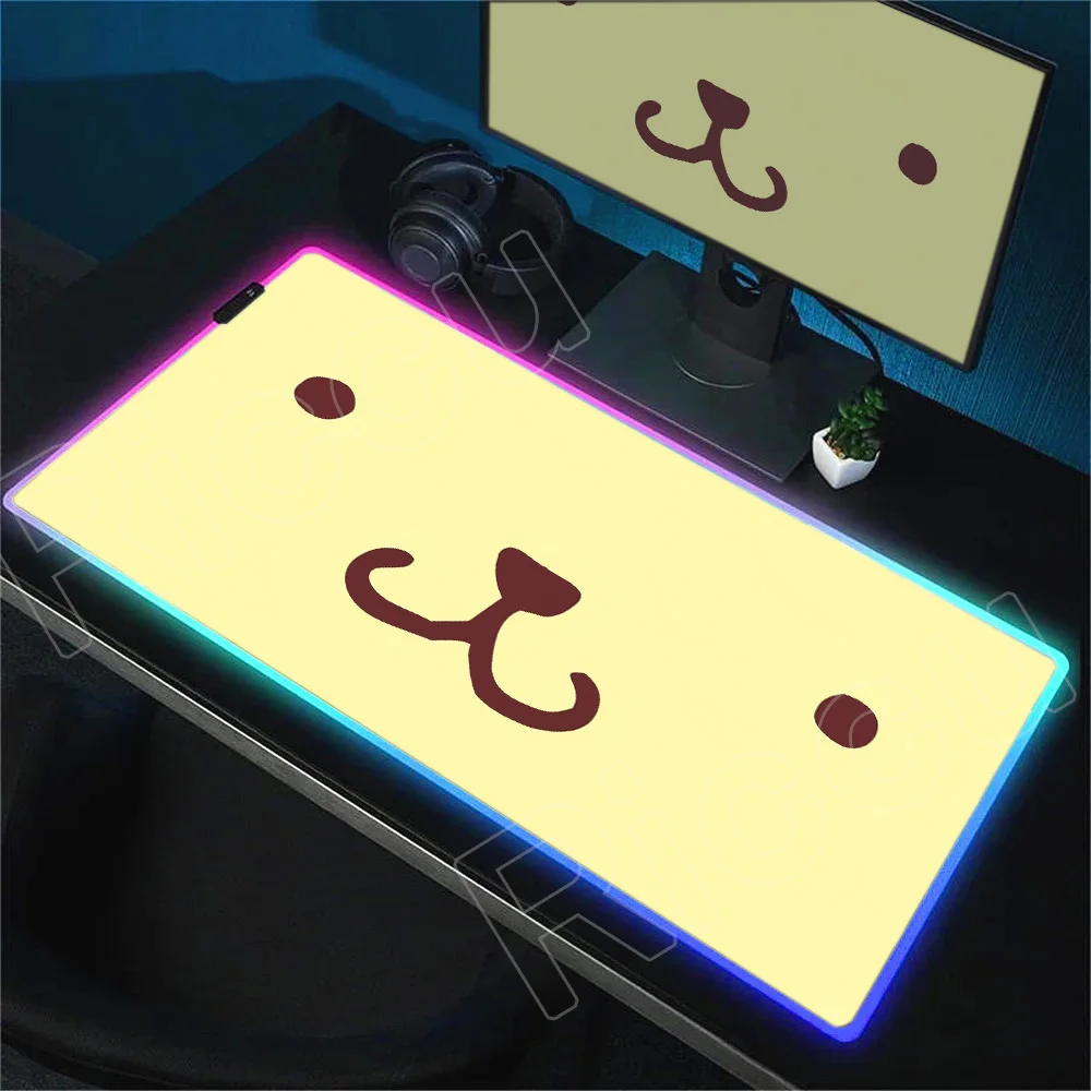 

Pompompurin RGB Mouse Pad XXL Gamer mouse mat Gaming PC Computer mousepad Locking Edge DIY home company Laptop Notebook Desk Mat