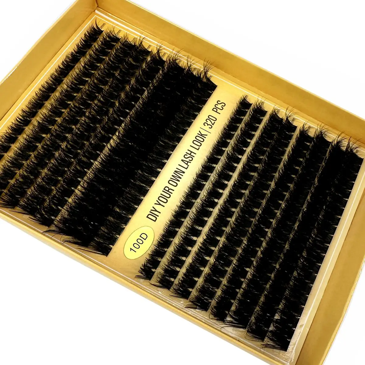 HBZGTLAD 16 Reihen Einzelne Wimpern Natürliche Russland Volumen Nerz Wimpern 320 Bundles 60-100D Cluster Wimpern Verlängerung Make-Up Cilios – Detail 12