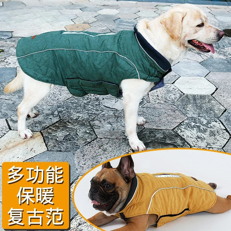 Pet Supplies Retro Design Pet Outfit Clothes with 6colors ,Winter Dog Pet Warm Jacket Vest Dog Jacket Luxury Clothes