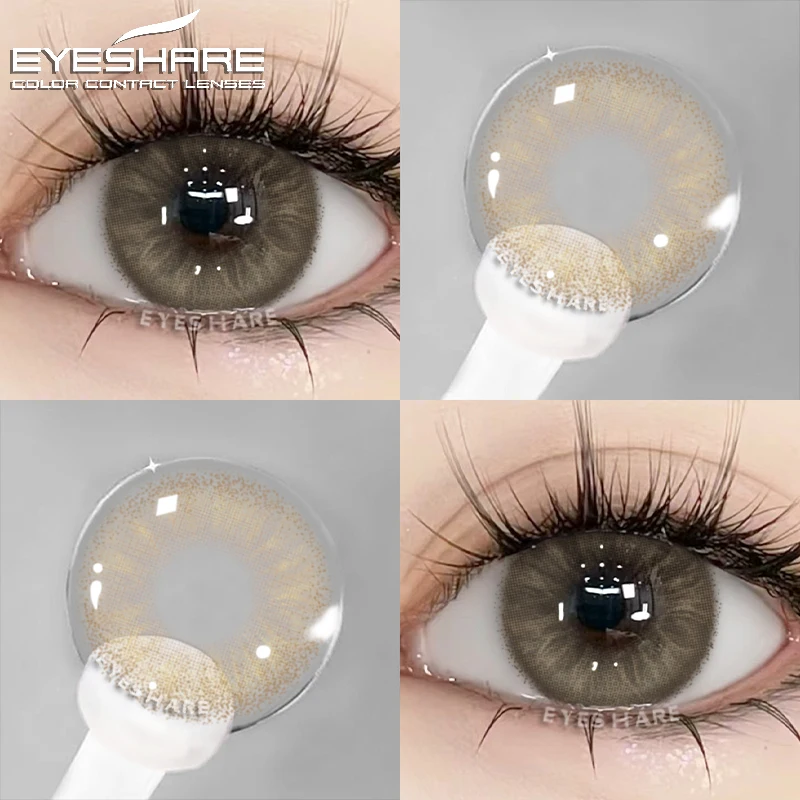 EYESHARE 2 шт. красочные контактные линзы для глаз натуральные коричневые линзы серые линзы для учеников цвет линз для глаз косметические линзы в корейском стиле
