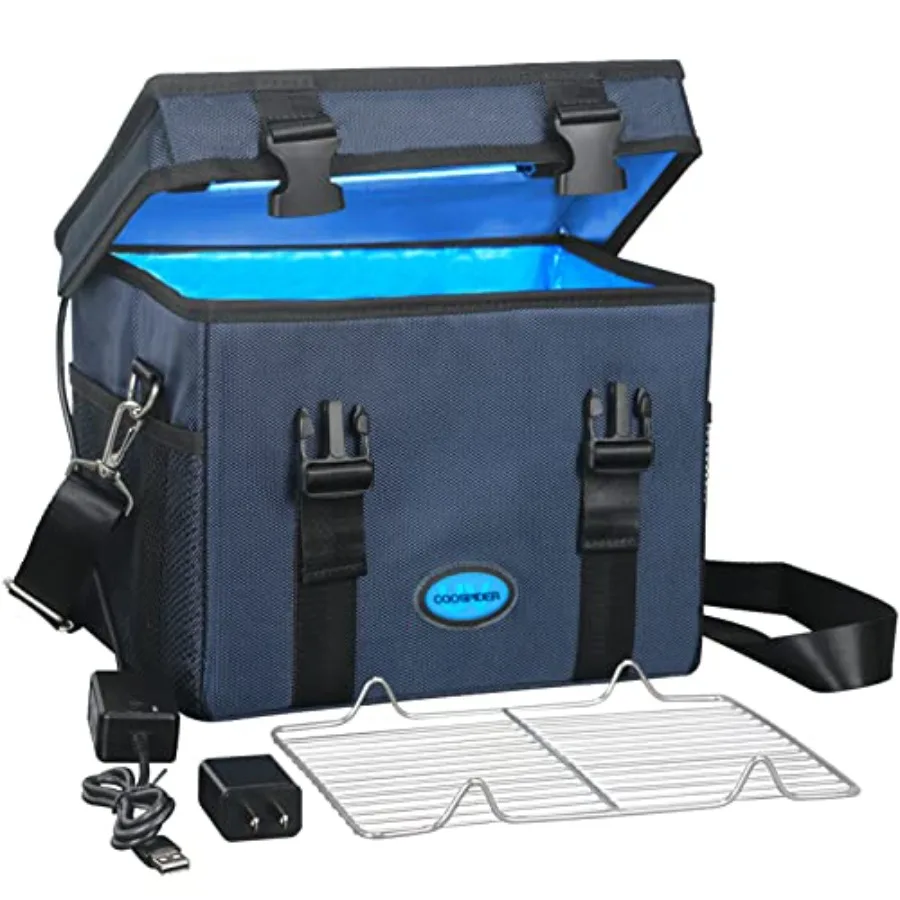 

UVC Sanitizer Box Ozone Free with Timer, Portable Large Cleaner Bag with USB Port, UV Light Blue Tote for Mask, Cell Phone, Bab