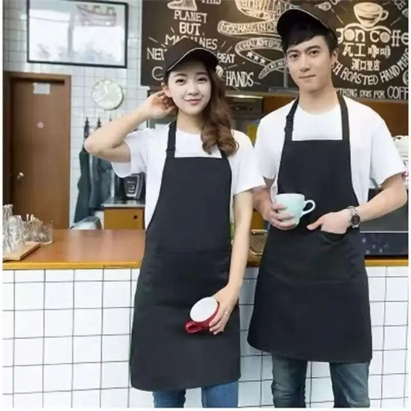 Chef's apron, full-body apron, in stock, hall waiter's neck-hanging apron, men's and women's neck-hanging aprons, kitchen, dinin