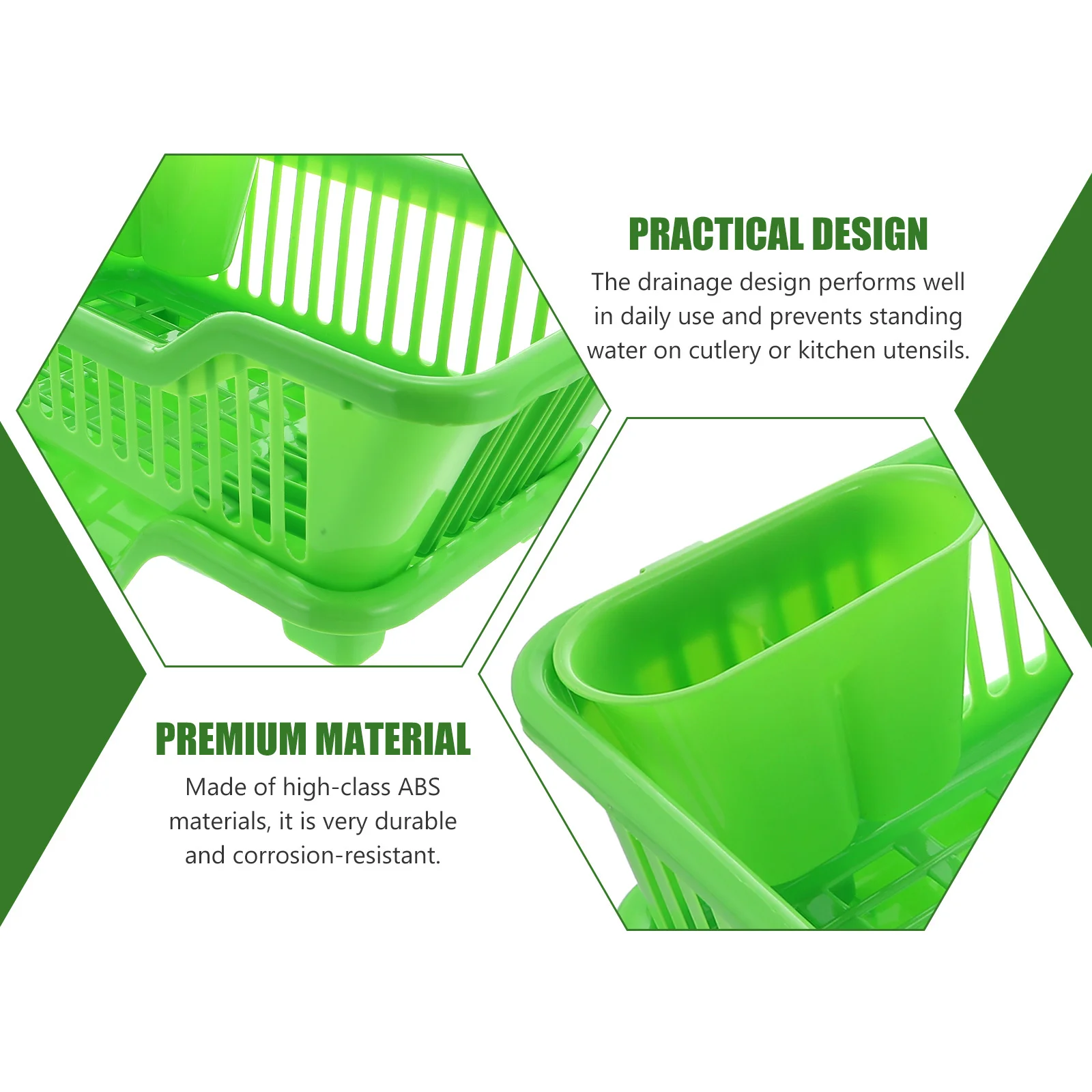 

1 Set Plastic Dish Drainer Gadget Large Capacity Storage Basket For Sink Kitchen Dish Drying Rack Household Tableware Organizer