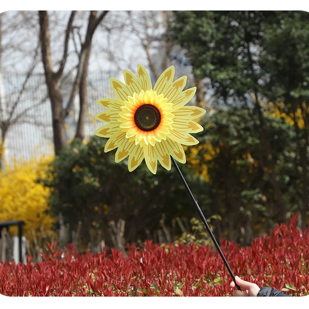 Decorative Spinning Pinwheel Plastic Windmill Kids Outdoor Toy Party Favor Garden Yard Landscape Interactive Prop