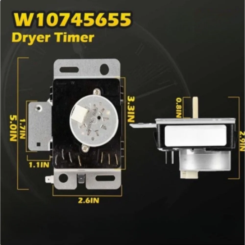 230V Dryer Timer Replacement Part W10745655 418-619-20-b5 Clothes Dryer Timing Switch Accessories