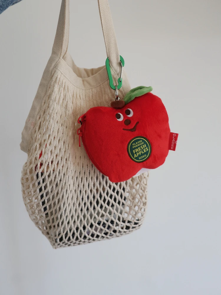 กระเป๋าใส่หูฟัง Gladee Plu Banana แบบมีสายคล้องคอ กระเป๋าใส่บัตร กระเป๋าใส่เหรียญ สไตล์เกาหลี ผ้าโพลีเอสเตอร์ ซิป