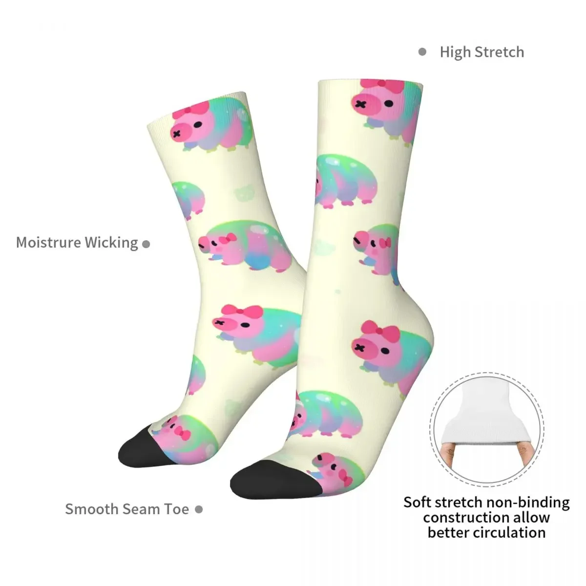 Water Bear(Tardigrades) Socks Harajuku High Quality Stockings All Season Long Socks Accessories for Unisex Birthday Present