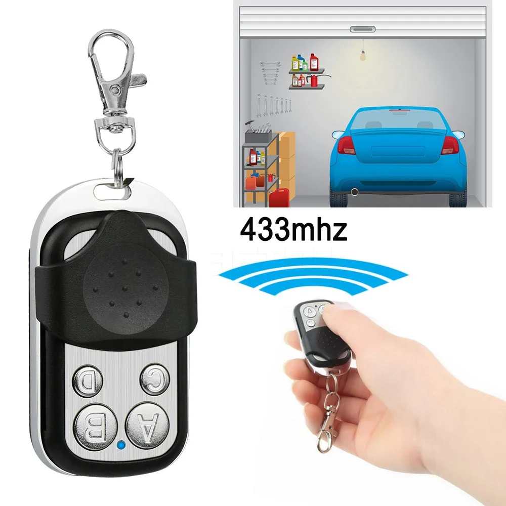 

4 Channel 433mhz Cloning Gate Garage Remote Control Universal Wireless Copy Code Electric Cloning RF Transmitter ABCD