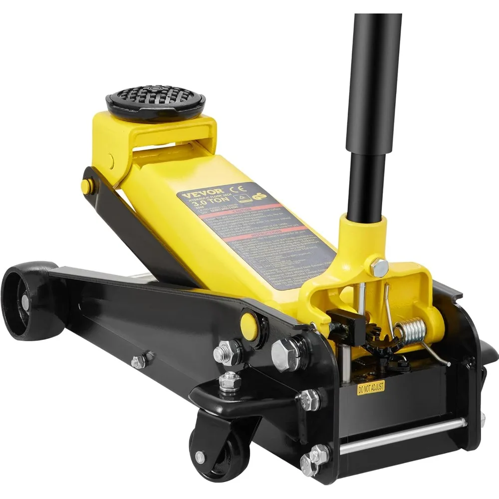 

3 Ton Low Profile Floor Jack for All Terrain Vehicles, Heavy-Duty Steel Racing Jack with Quick Lift Pump, 5.12"-20" Lifting Ran