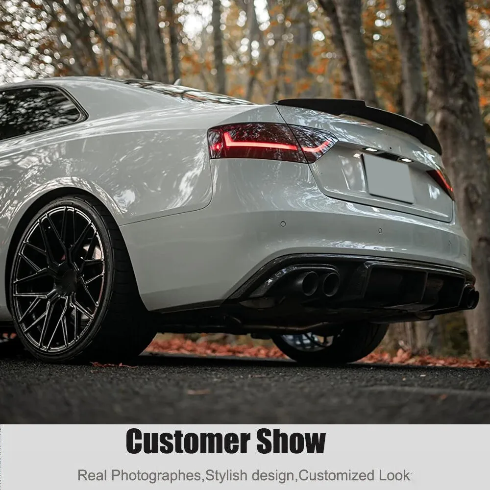 For Audi A5 Sline S5 B8.5 2012-2017 Gloss Black Rear Bumper Diffuser Lip Body Kits Car Accessories - view 5