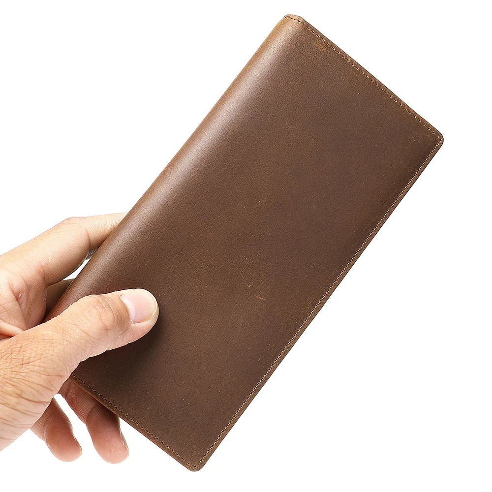 

RFID Blocking Genuine Leather Women's Long Wallet Vintage Bifold Womens Coin Purse ID Credit Card Holder for Woman Free Shipping