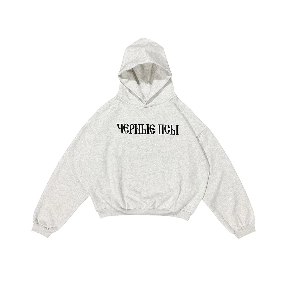 Vintage Letter Print White Black Mens Hoodies Pullover Streetwear Baggy Casual Hooded Sweatshirts Oversized Ropa Hombre Hoody