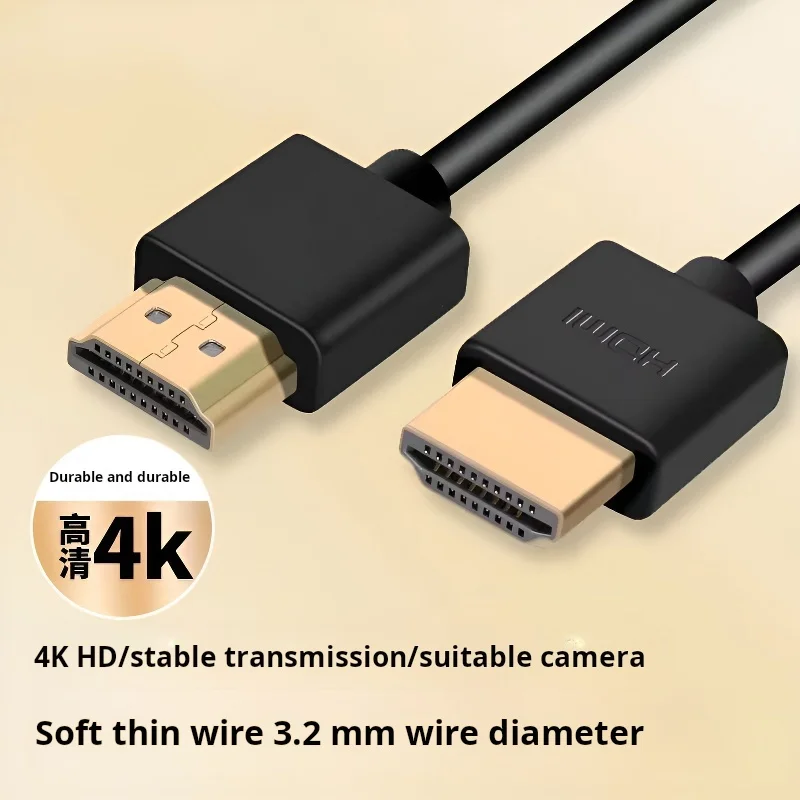 HD Thin Flexible Cable Monitor Dslr Stabilizer HDMI-compatible Connection 2.0 Video Astro Wood To Mini Micro