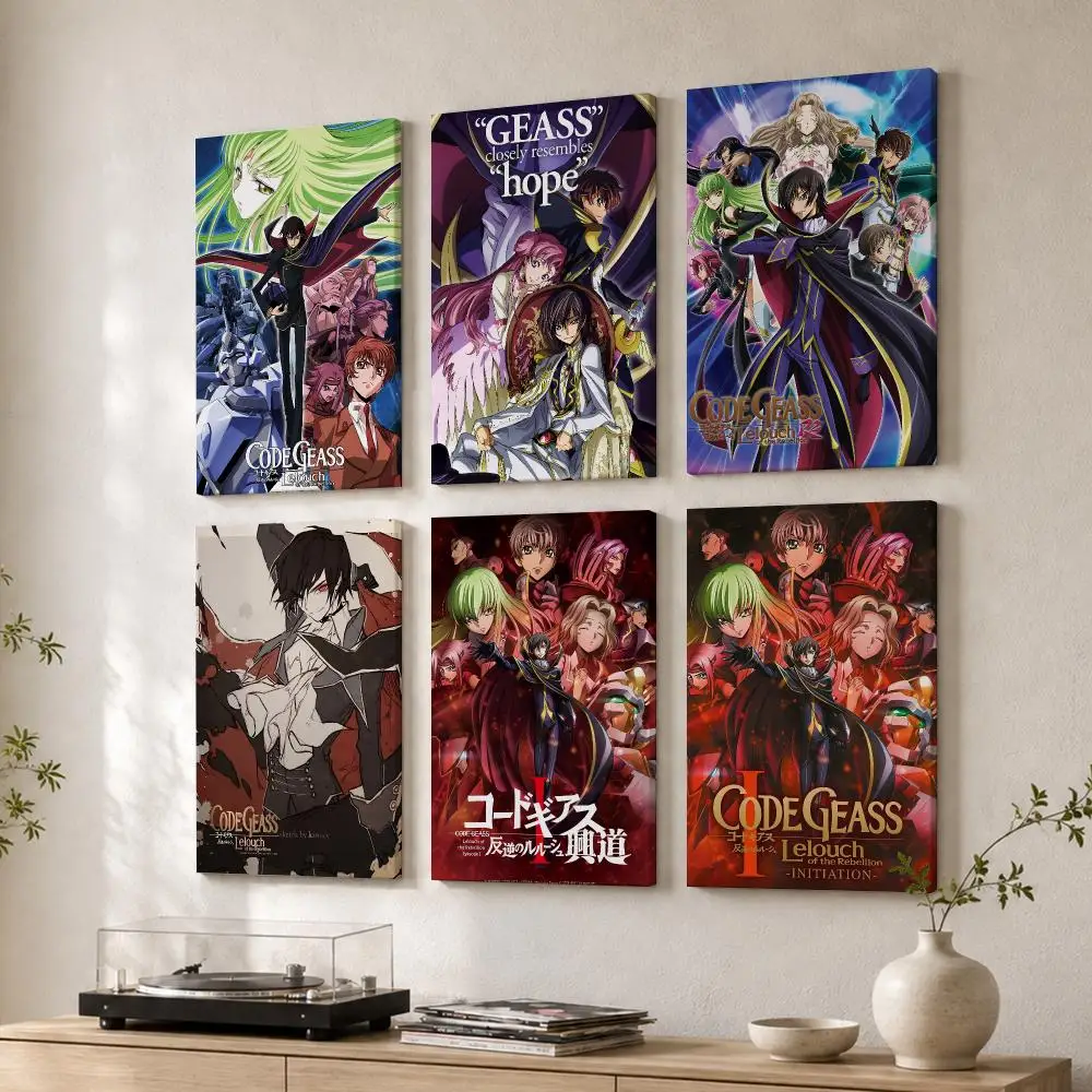 Japanese Anime C-Code Geass Framed Wall Painting Wood Framed Wall Art Print For Bedroom Living Room Hallway Office Home Decor
