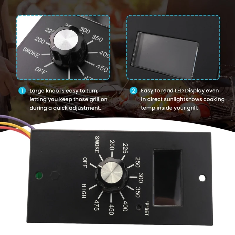 Digital Thermostat Control Board for Pit Boss Wood Pellet Grills, Compatible with PB700, 340, 440, 820, BBQ