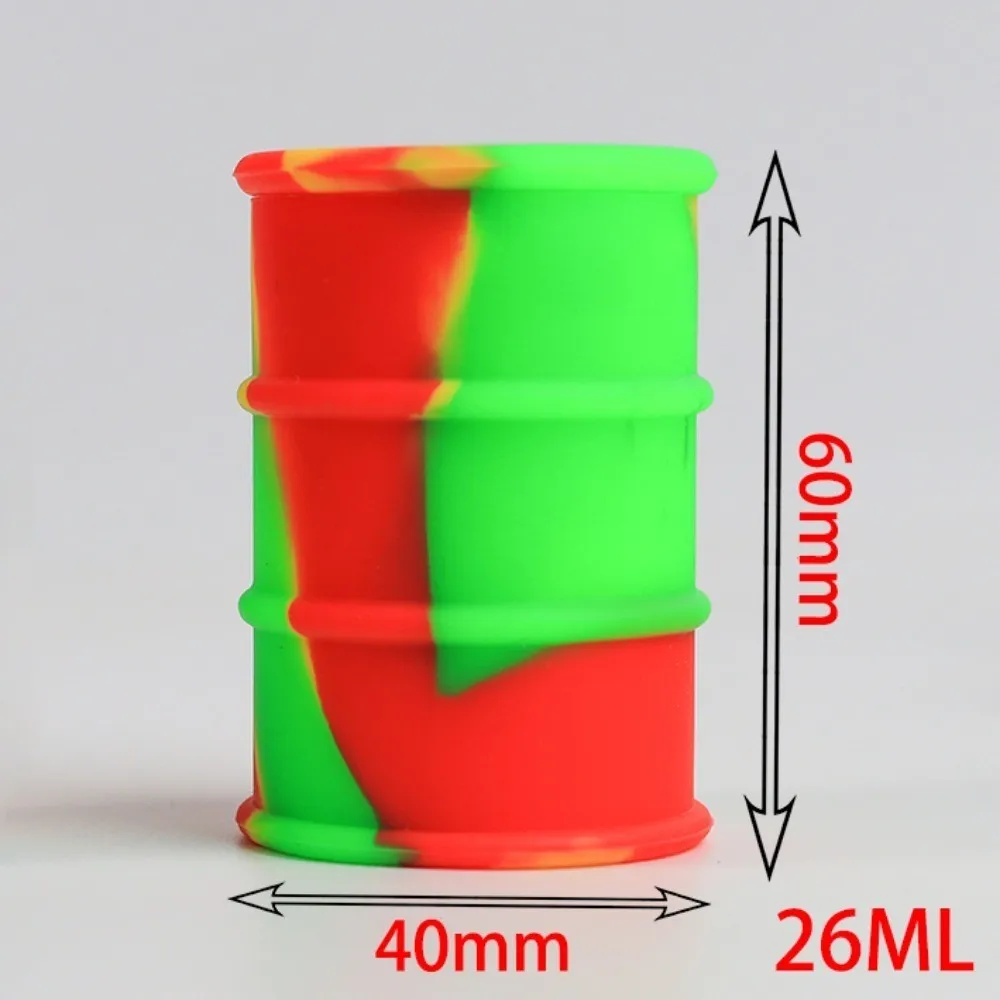 

26ml Portable Oil Barrel Container Smell Proof Silicone Storage Box for Tobacco Spices Creative Gift Idea