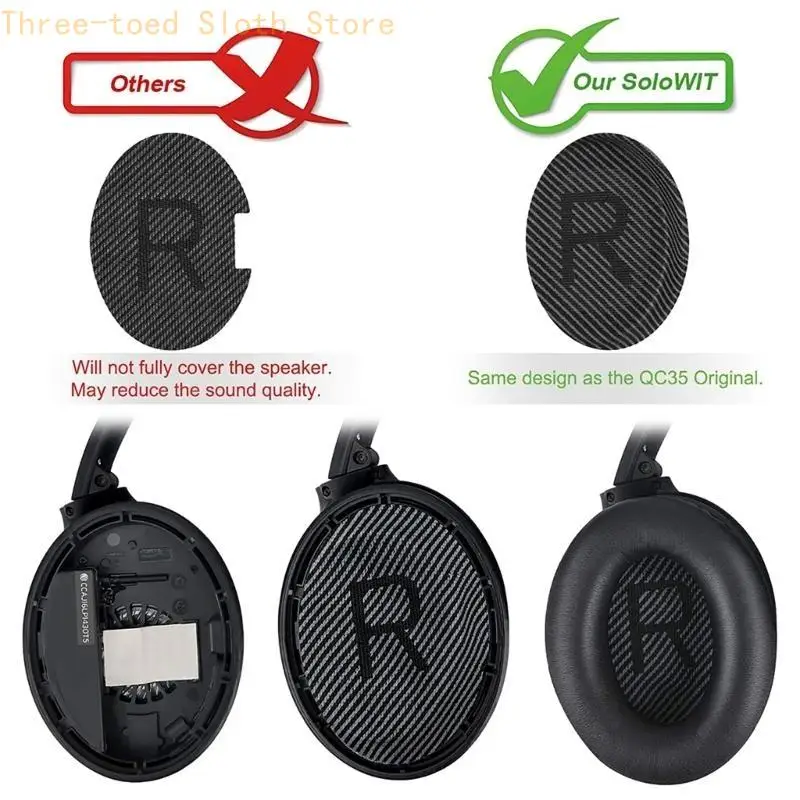 Langlebige Ohrpolster, Kopfbandkissen für QC35/QC35ii Headset-Ohrpolster, Ohrenschützer E74A – Detail 3