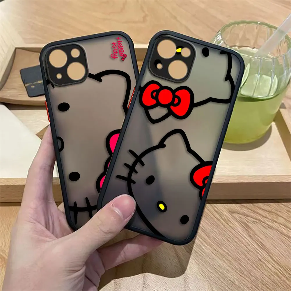 

Cartoon Hello K-Kitty Cat Matte Phone Case For Realme GT NEO 2 C75 C55 C53 C35 15 13 12 11 10 9 9I 8 8I 7 7I TPU Case DIY Shell