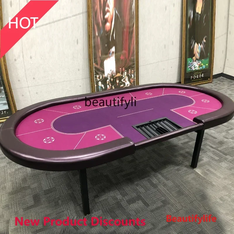 A76  Texas Poker Brand New Design with Seat Bit Line Professional Competition Table Texas Poker Table