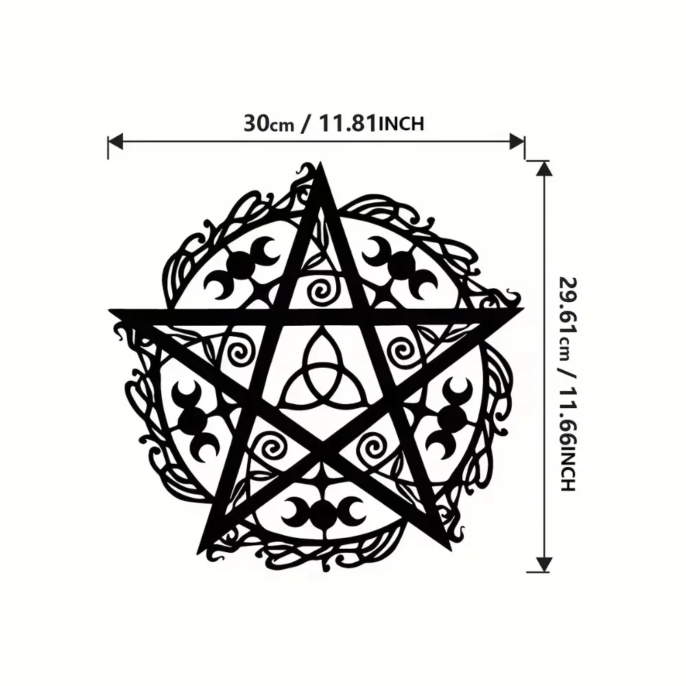 Pentagramm-Wandkunstdekoration aus Metall – moderne Sternskulptur, Heimdekoration als Geschenk