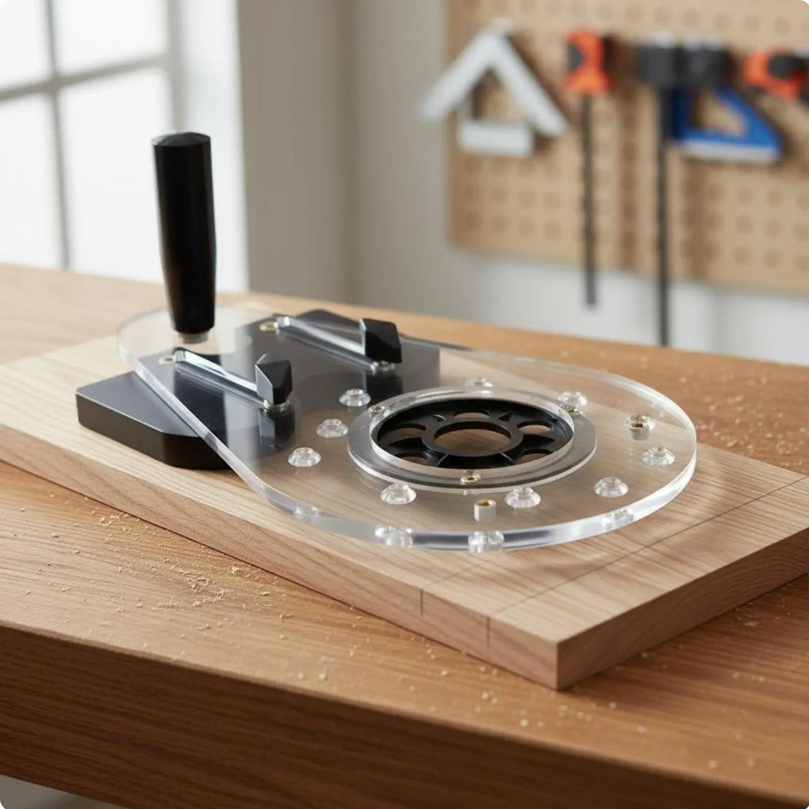 Router Base Plate Stable Function Power Tool Accessory Adjustable for Workshop