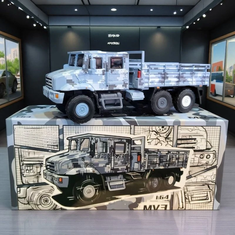 1/64 Classico Militare Camion Da Trasporto In Lega Modello di Auto Simulazione SH-CA30 Giocattolo Auto Ornamento Diecast In Miniatura Voiture Complementi Arredo Casa
