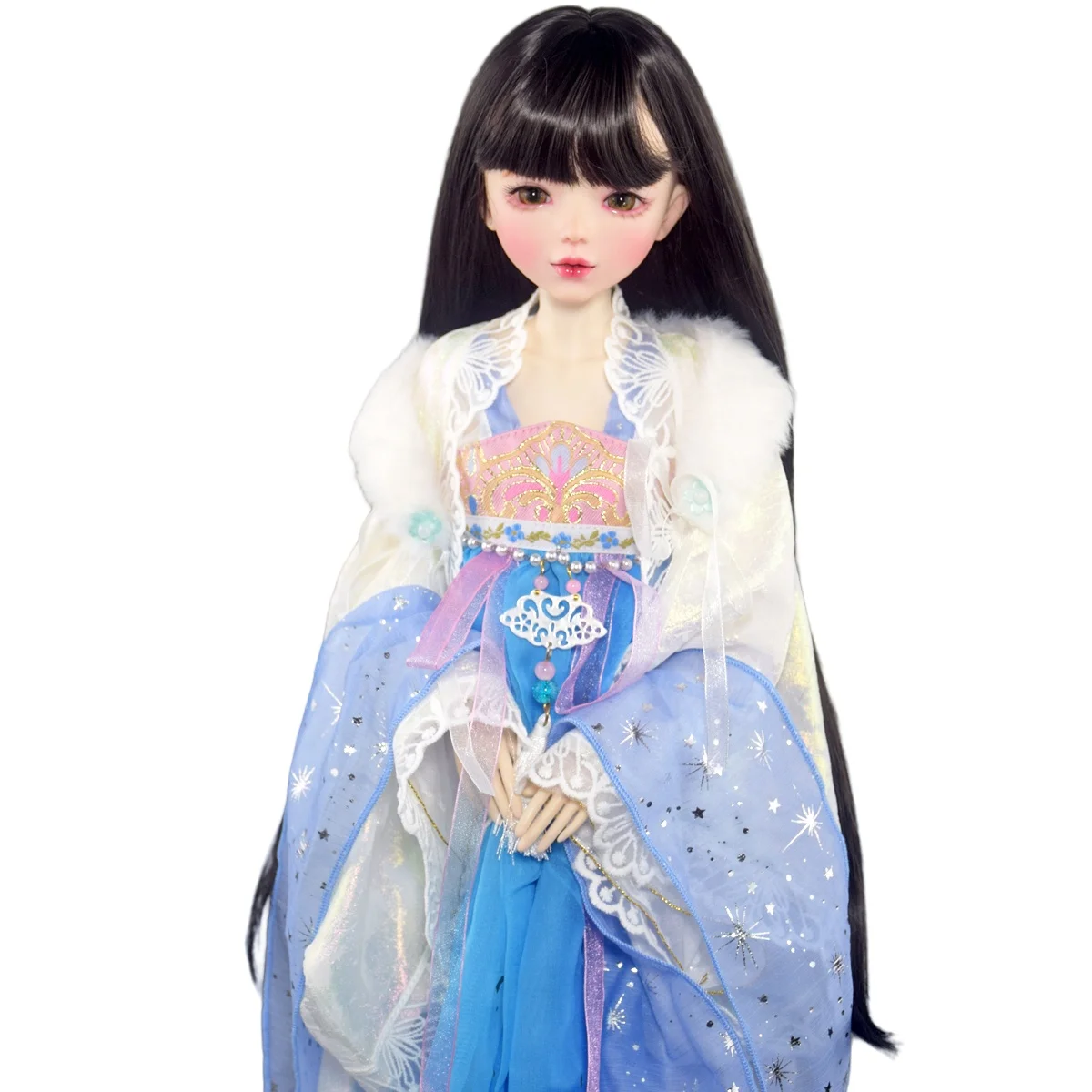 YUTOTUE 22 inch Height Ancient Style Female Doll PVC Body 1/3 BJD Doll Toy Removable Outfits