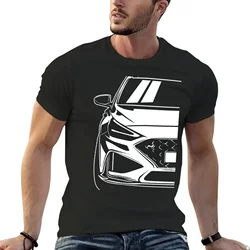 Car Illustration of a I30N I30 T-Shirt Sweat Blanks Heavy Weight T Shirts for Men Heavyweight Fashion Round Neck Sweatshirt 2024