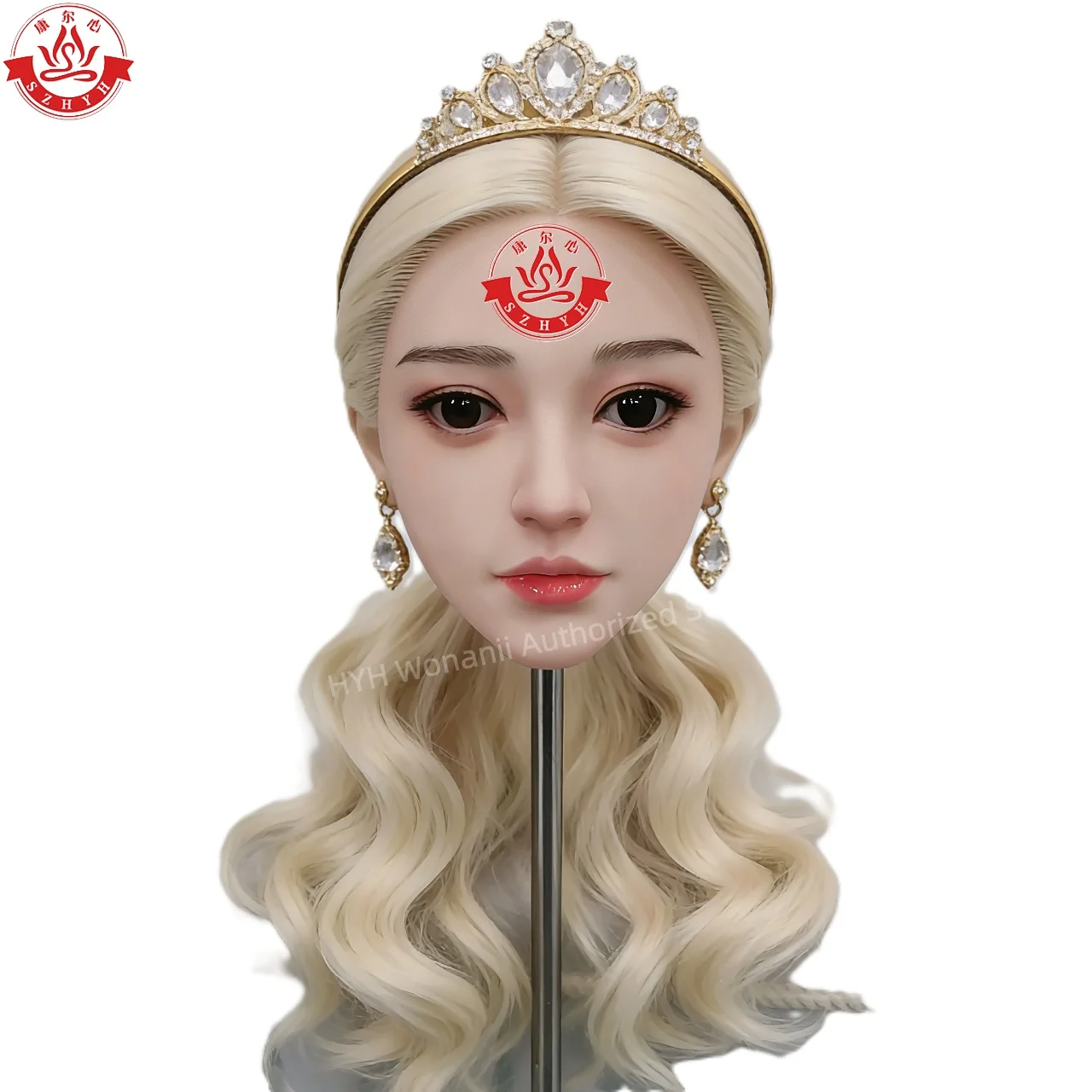 

Wonanii Food Grade Silicone Big Head HYH-SHB-TS-0115, M16 Interface Open Mouth Teeth Tongue, Makeup Practice, Hairstyle Design