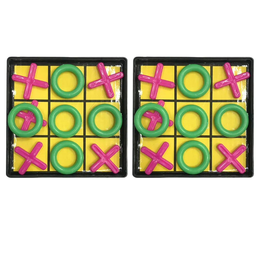 Game Board O X Grid Plate Educational Leisure Table Game Portable Gift for Kids Family Cognitive Development