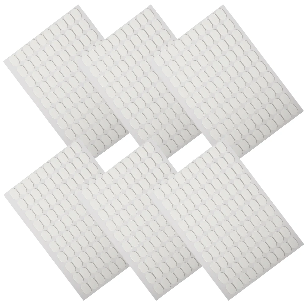 

6 Sheets Nail St Stickers Clear Acrylic Double Sided Tape White Color French Tip Form Nail Art Tools Salon Accessories