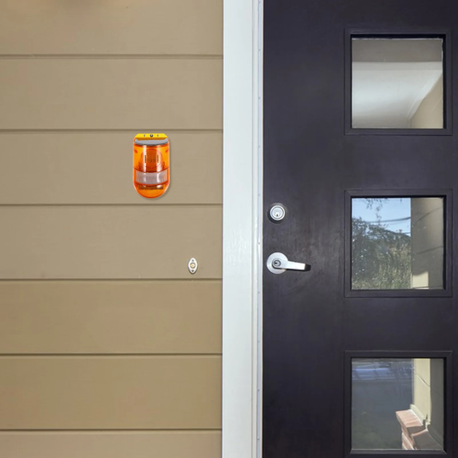 Solar Warning Light Multifunctional Sensor Durable Outdoor Garden Livestock Anti-Theft Security Caution Alarm Light