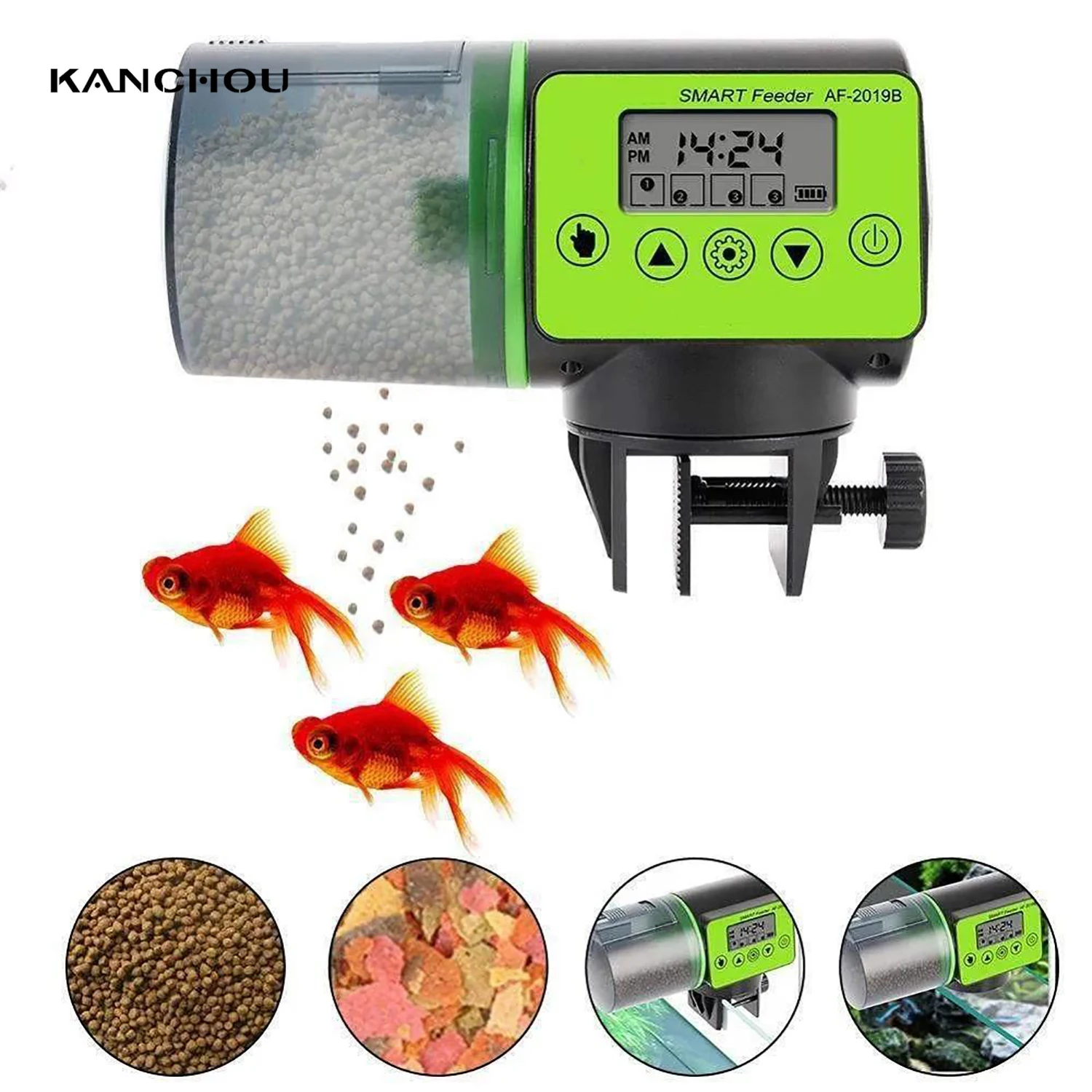 

Fish Tank Automatic Feeder Intelligent Timed Automatic Food Dispenser Aquarium Large Capacity Fish Feeder Battery Powered Device