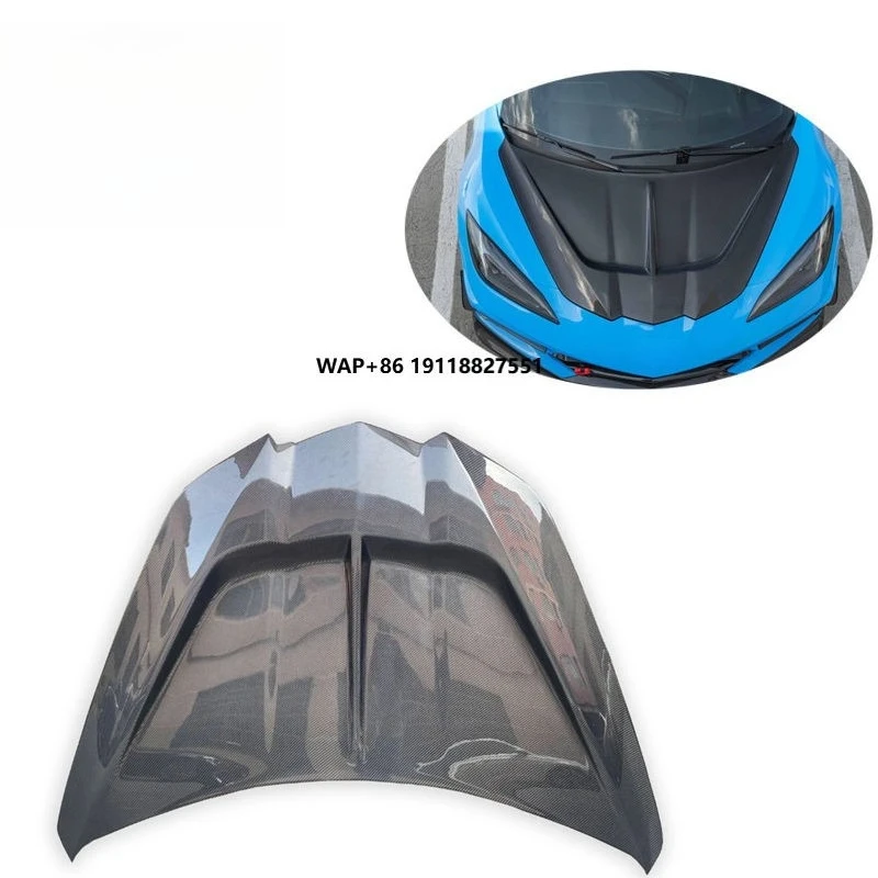 

ST Style Carbon Fiber Front Hood Bonnet for Corvette C8 Z07 Stringray Z06 From 2019 to 2024