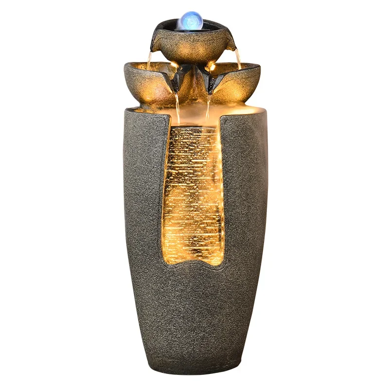 Running water fountain ornament humidifier