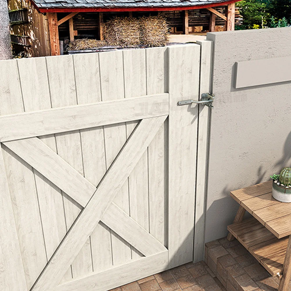 

1Set Gravity Lever Fence Lock Heavy Duty Slide Bolt Gate Latch Automatic Self-Locking Lock for Wood Fence Gate