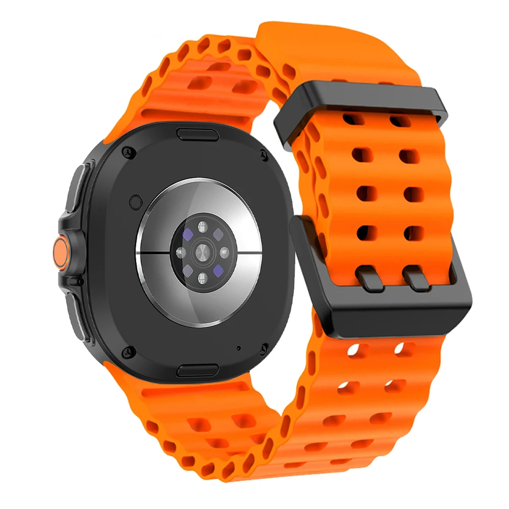 حزام رياضي لساعة سامسونج جالاكسي 8 الكلاسيكية 46 مللي متر 8 40 مللي متر 44 مللي متر المحيط سوار معصم من السيليكون حزام كوريا سوار جالاكسي watch8 الفرقة