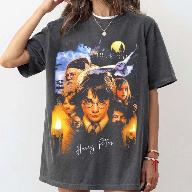 Camiseta de aventuras de la Academia de mago de colores cómodos, camiseta de película Draco Malfoy Hermione Granger, camiseta Mcgonagall de la serie de televisión