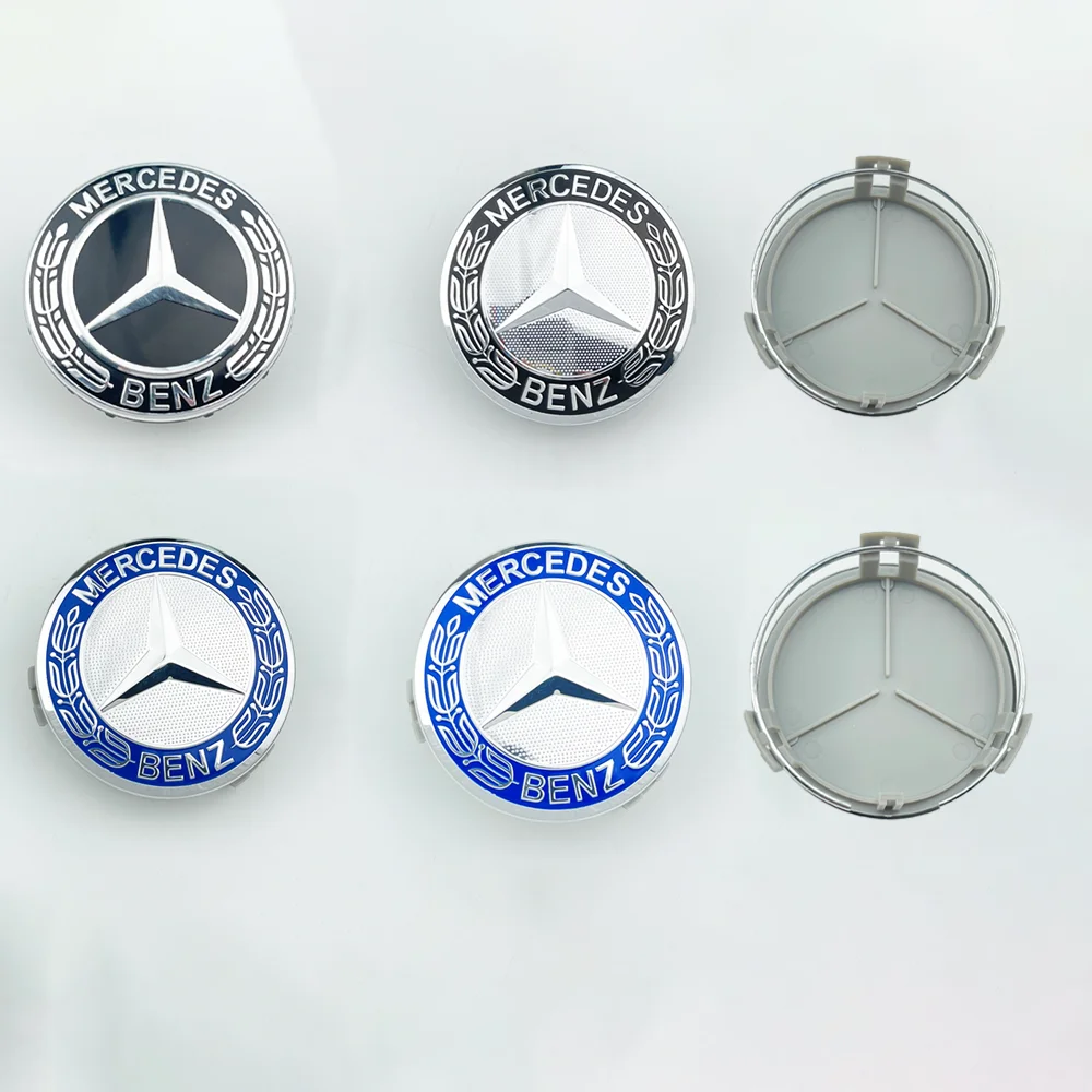 4pcs 75MM Car Wheel Center Cover Auto Hub Cap For MERCEDES BENZ AMG W108 W124 W126 W140 W168 W203 W205 W210 C180 C200 C260 C300